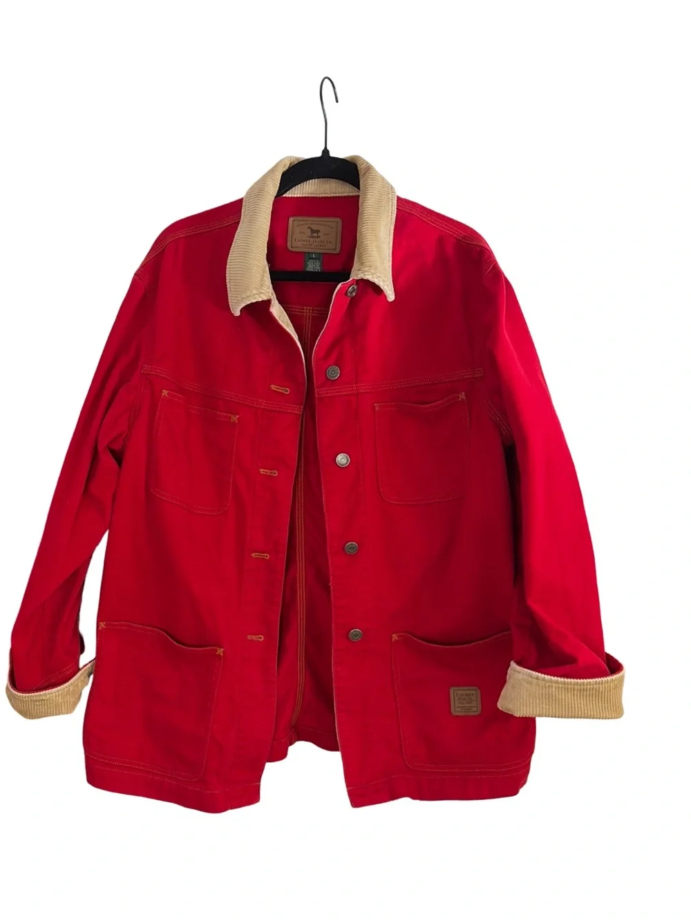 Vintage Ralph Lauren Chore Jacket Barn Jacket Large - Picture 2 of 7